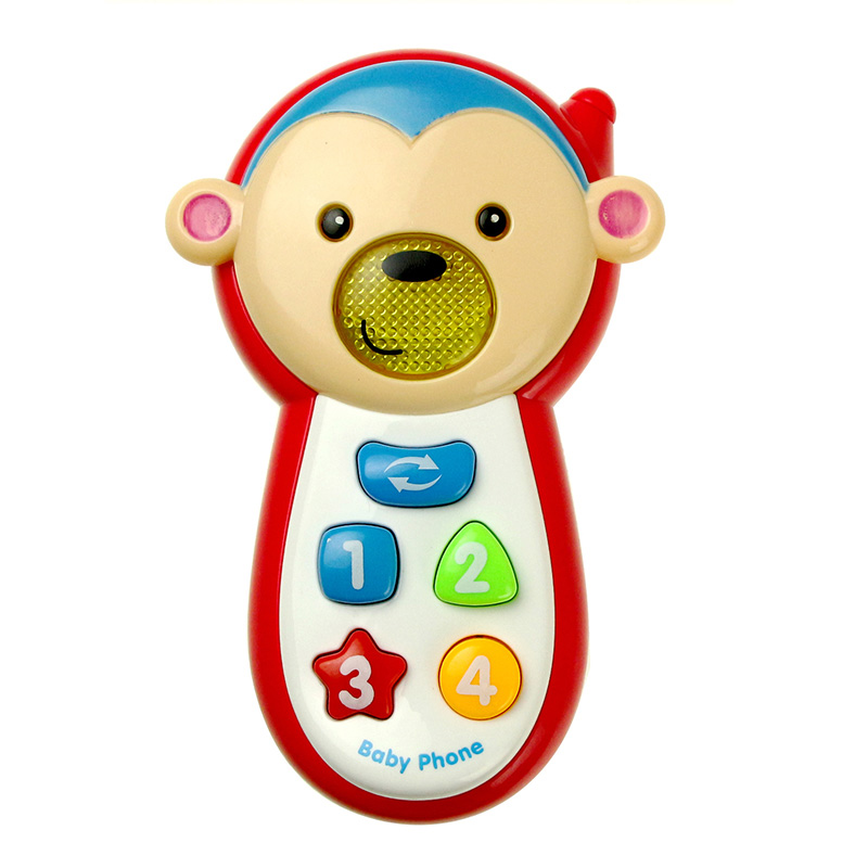 Giocattoli elettronici Del Telefono Del Bambino Del Cellulare Del Telefono Mobile Telefono con il Suono Luce del Flash Musica Giocattoli Prima Educazione Giocattoli per I Bambini il Regalo: G-Red