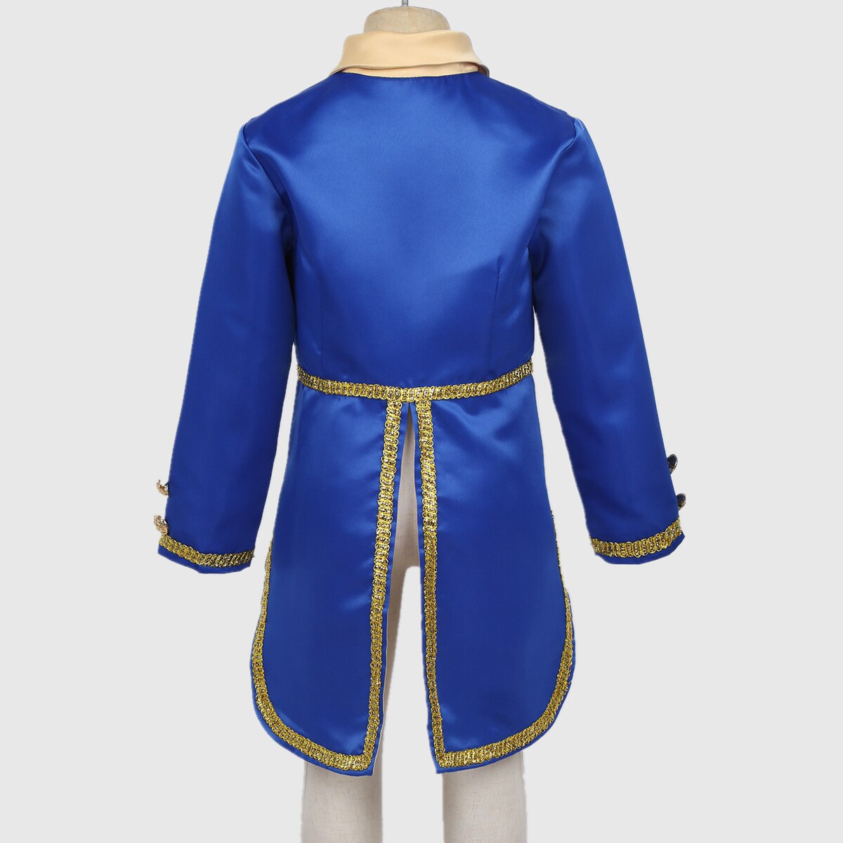 Disfraz de Príncipe para niños, chaqueta de esmoquin de manga larga con cuello vuelto, abrigo trasero para Halloween, Cosplay, ropa de ,