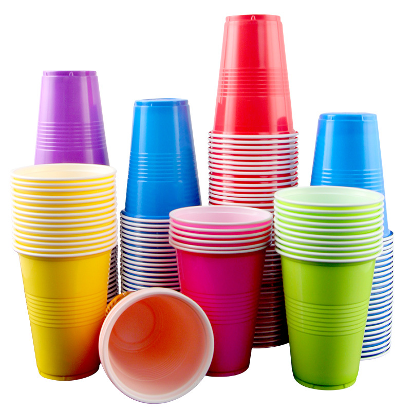 16-Ounce Plastic Party Cups In Rood (50 Pack) wegwerp Plastic Bekers Recyclebaar Rode Kopjes Met Vullen Lijnen Voor Drankjes, Bbq, Picknicks