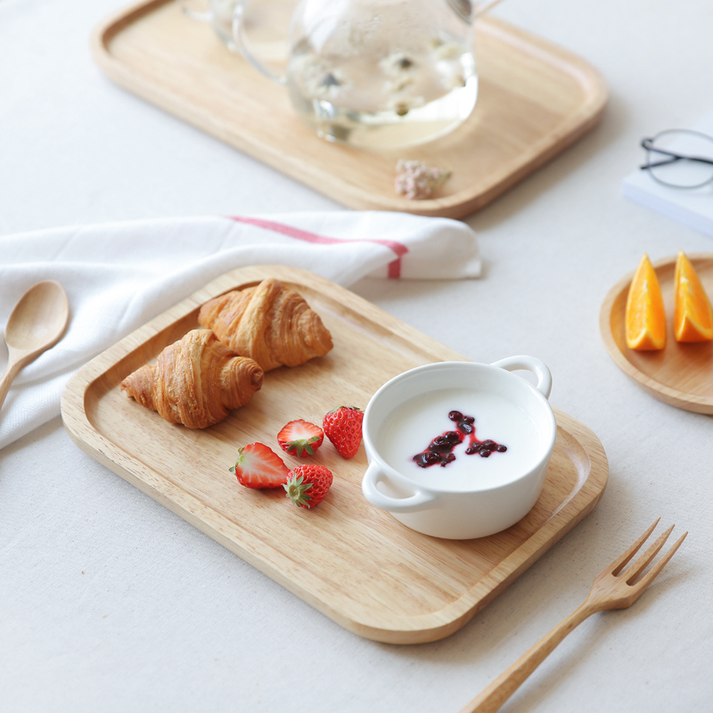 Japan te serveringsbricka trä eftermiddagssnacks tårta serveringsfat desserter ek mat arrangör café kinesiskt teservis tillbehör