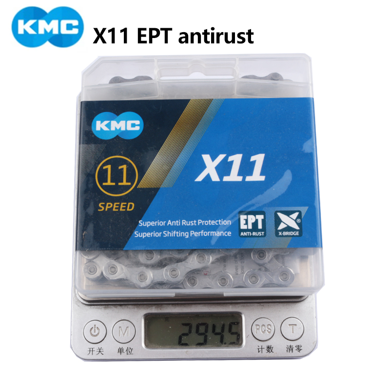 KMC X11 X10 X9 Z9 X8 Fahrradkette 128L 6 7 8 9 11s Fahrradkette mit Originalverpackung Magie Taste für Mountainbike/Rennrad: Blau