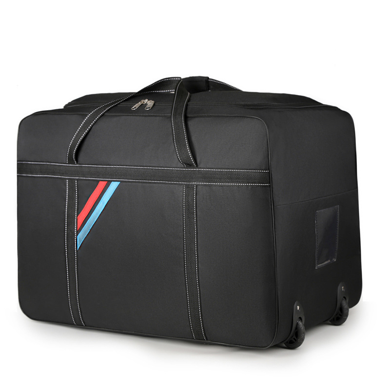 Trolleytassen met grote capaciteit en wielen Opvouwbare bagage Tas op wielen Reiskoffer Waterdichte handtas Weekendrolbagage: Default Title