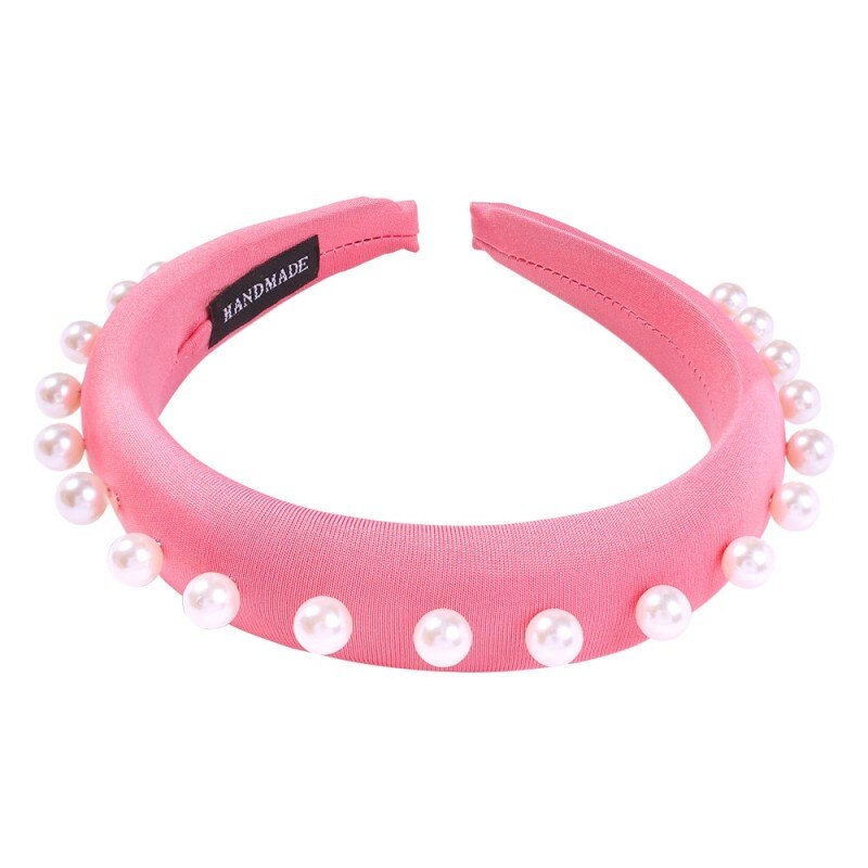 2019 New Fashion perle fasce per capelli cerchio per capelli in cristallo fasce per capelli imbottite fatte a mano in spugna copricapo ragazza copricapo da sposa per donna: 20