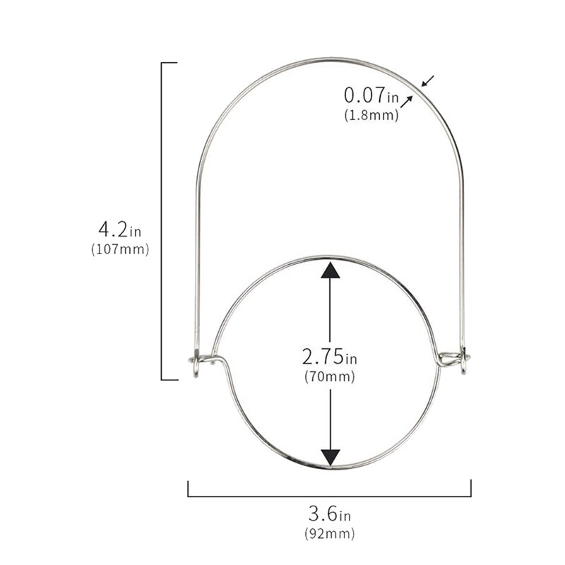12 Pack Stainless Steel Wire Handles for Mason Jar, Canning Jars, Mason Jar Hangers and Hooks for Regular Mouth
