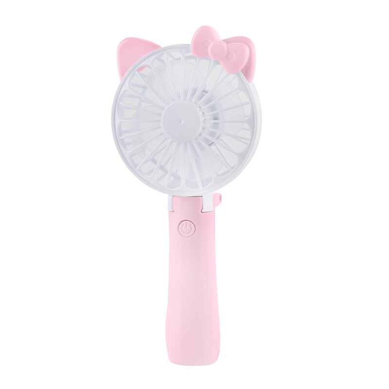 5V1.2W Mini Foldable Electric Fan USB Charging Portable Hand-held Fan for Office Room Outdoor Travel: Pink
