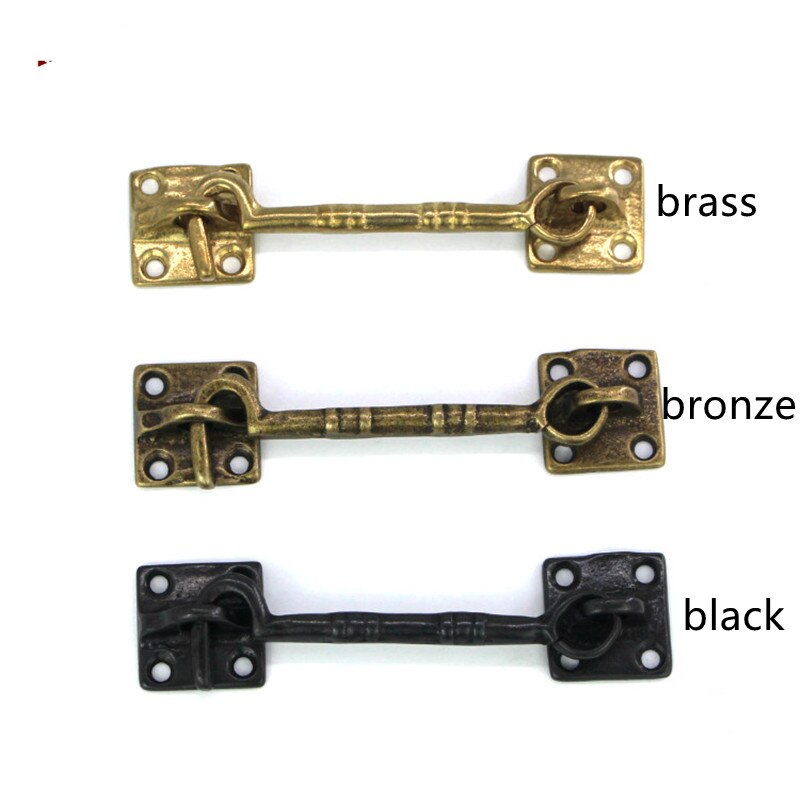 Antique Window Stay Holder Brass Chinese Window Hasp Hook Copper Wind Brace Cabin Support Cabinet Closet Close Buckle Catch
