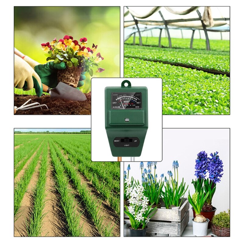 Outdoor Soil Moisture Measuring Sensor Tester Humidity Hygrometer Hydroponic Gardening Water Plant Flower Soil PH Tester Meter