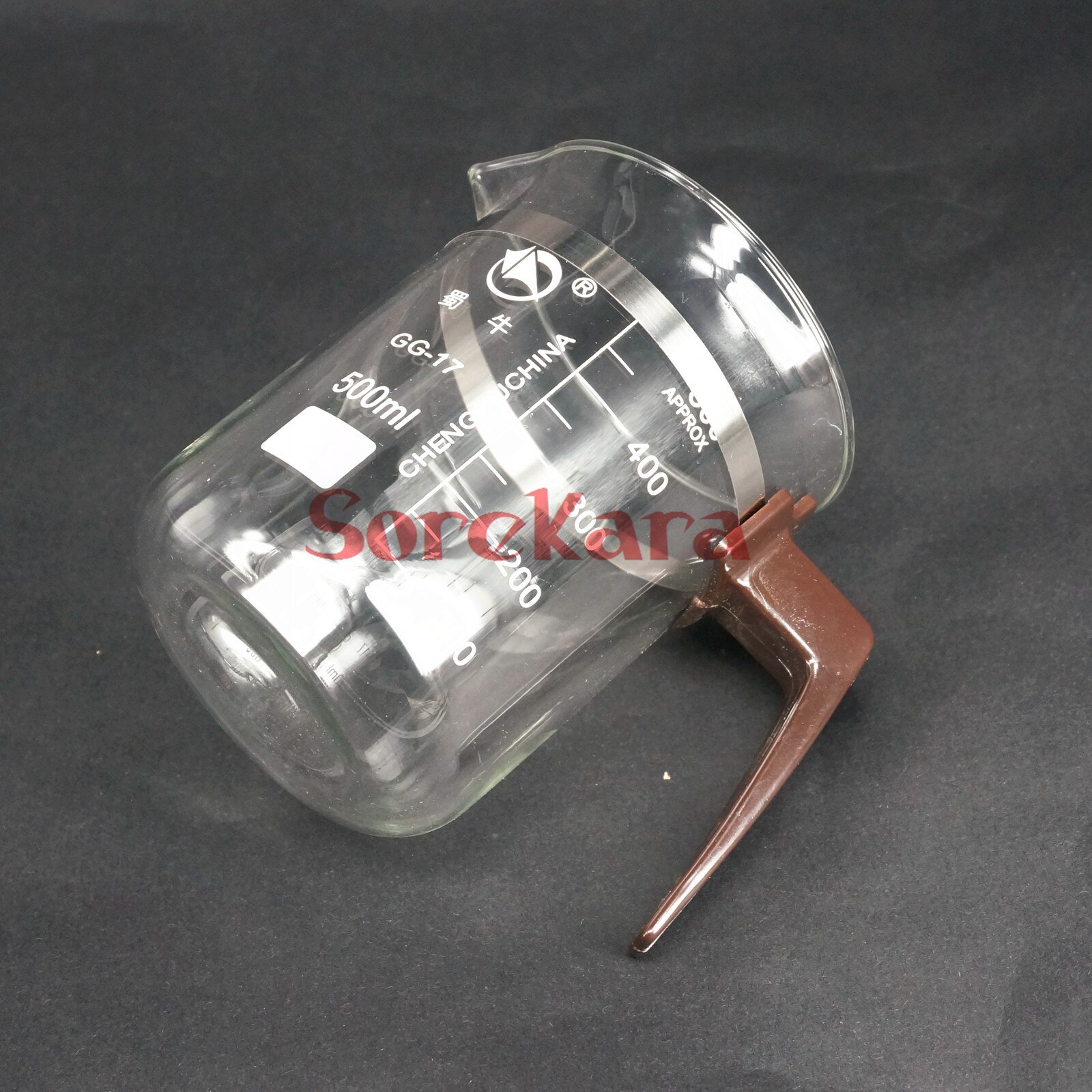 500ml Plastic handle Beaker Chemistry Laboratory Borosilicate Transparent Glass Beaker with spout