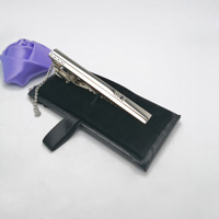 HUISHI Krawatte Stift Schließe Bar Krawatte Clips Für Männer Silber Farbe Männlichen Metall Kupfer Geschäft Krawatte Clip Herren Krawatte Clips: CL268