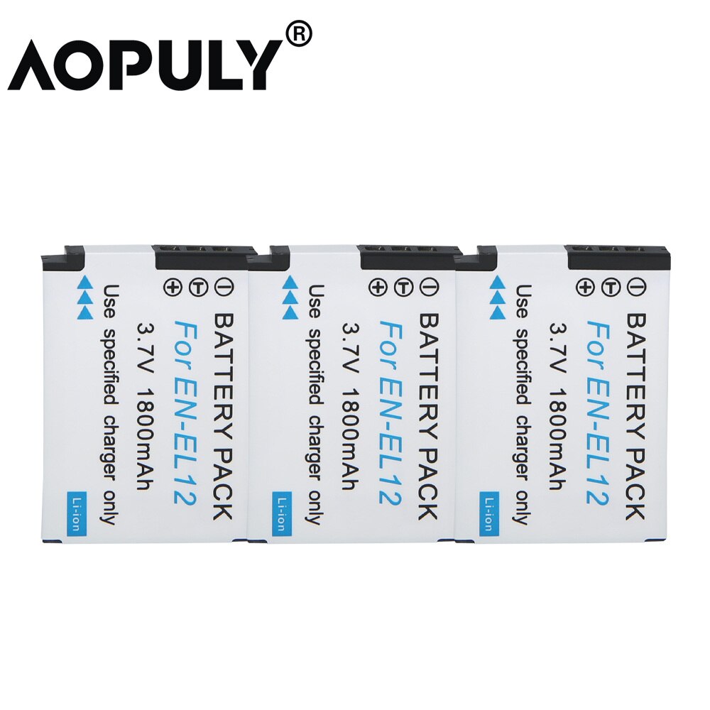 EN-EL12 batterie bateria EN EL12 + LCD USB Ladegerät Für Nikon COOLPIX S9100 S9200 S9050 P300 P310 P330 S6200 S6300 s9400 S9500: 3Batterien