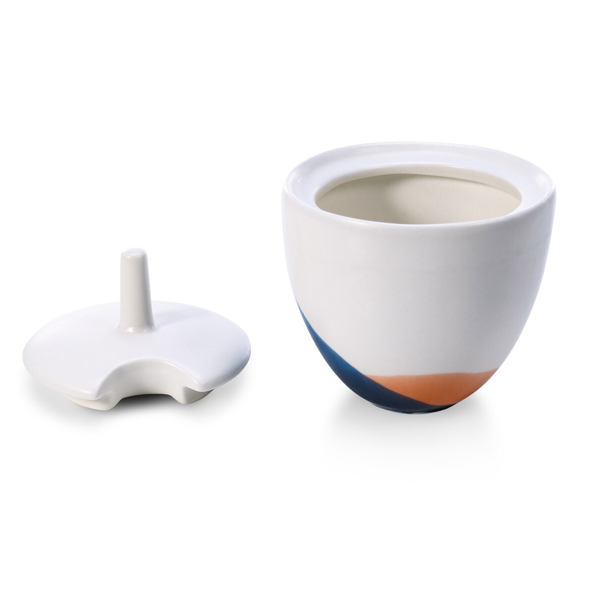 Ceramic Sugar Bowl Storage Jar with Lid Sugar Storage Container for Home and Kitchen Sugar Salt Pepper Porcelain Sugar Bowl