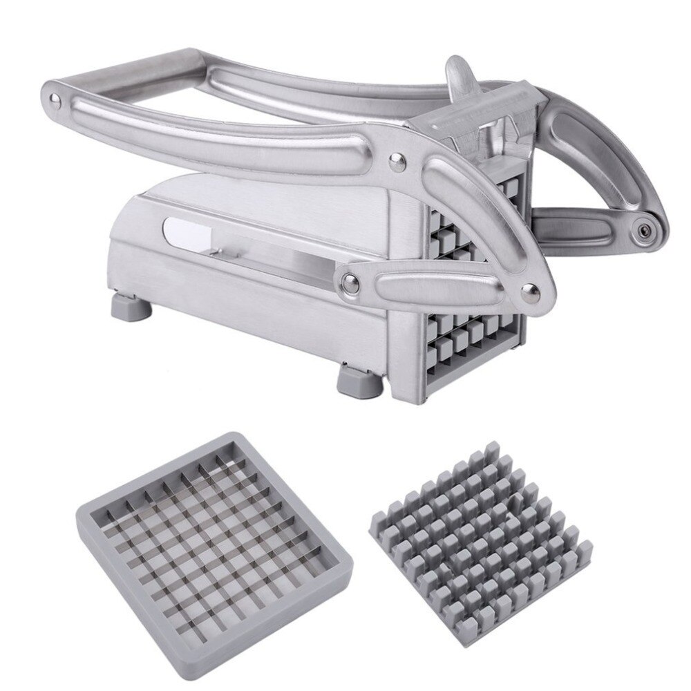 Acier inoxydable manuel frites trancheuse pomme de terre déchiqueteuse puce Cutter Chopper fabricant pommes de terre Chips faisant la Machine