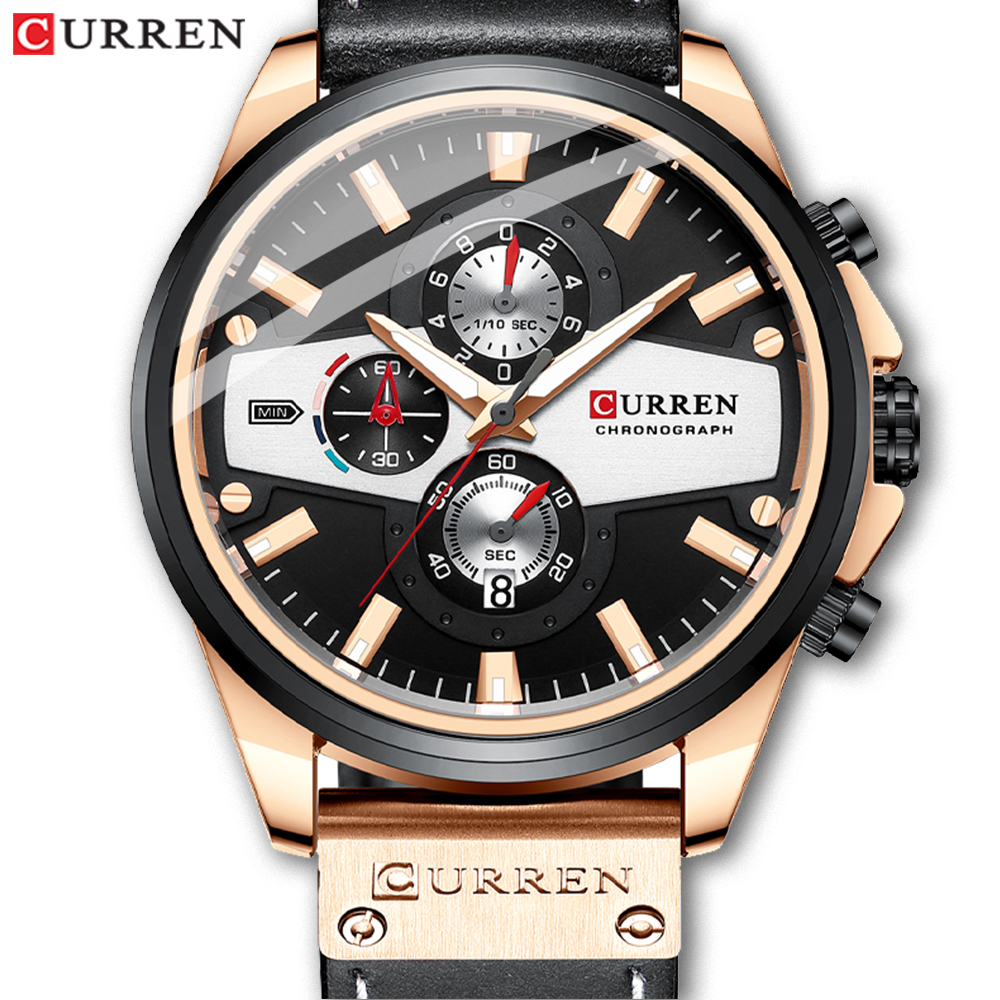 Curren Casual Mannen Horloges Top Quartz Horloges Voor Mannelijke Klok Chronograaf Lichtgevende Handen