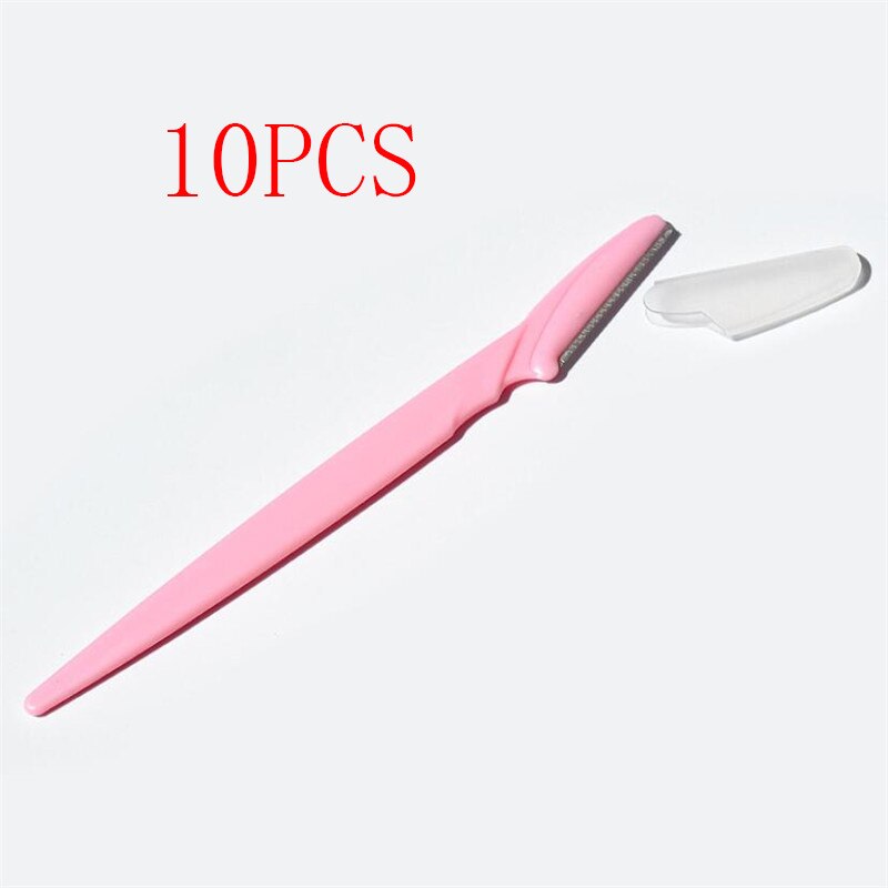 3/10pcs Eyebrow Trimmer Eyebrow Razor Shaver Blade Eye Brow Shaper Face Razor Facial Hair Remover for Women Beauty Makeup Tools: Brushed Slate