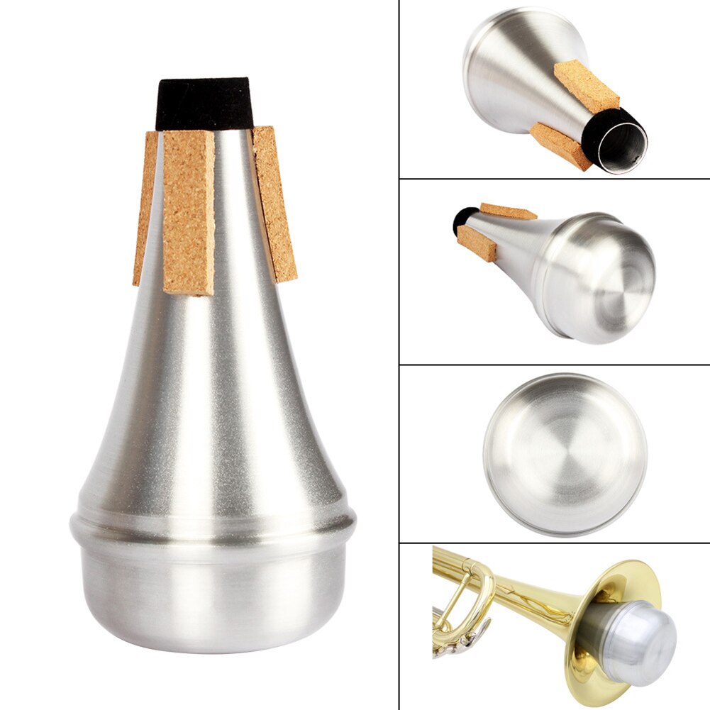 Aluminium Trompet Mute Lichtgewicht Aluminium Rechte Mute Voor Jazz Jazzy Trompet Muffer Voor Optredens