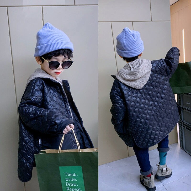 Moda meninos algodão outerwear outono inverno quente longo preto parka jaqueta crianças roupas do bebê outerwear crianças casaco com capuz roupas