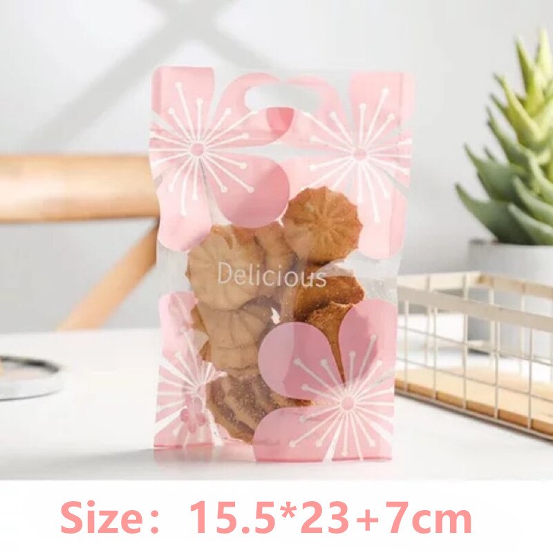 50Pcs Nougat Snoep Plastic Rits Zakken Handgemaakte Cookie Geschenkverpakkingen Zelf Stand Zakken Koekjes Kerst Wedding Favor Bag: 01