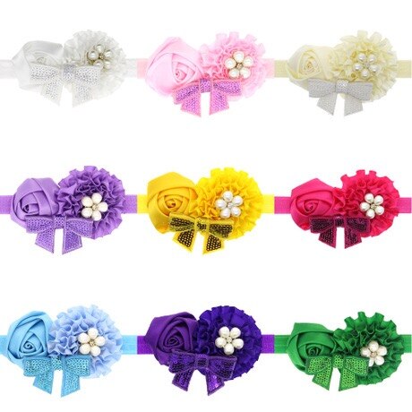 3 peça bebê headbands headwear meninas arco nó hairband cabeça banda infantil flor recém-nascido