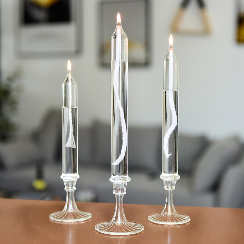 Minimalist Glass Candle Holder Crystals Cylinder Wedding Decoration Table Centerpieces Nordic Style Tea Candle Holder