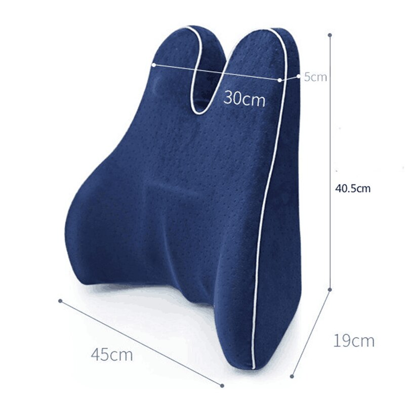Orthopedic Chair Back Cushion Memory Foam Car Seat Office Sofa Waist Lumbar Side Support Pillow Spine Coccyx Protect