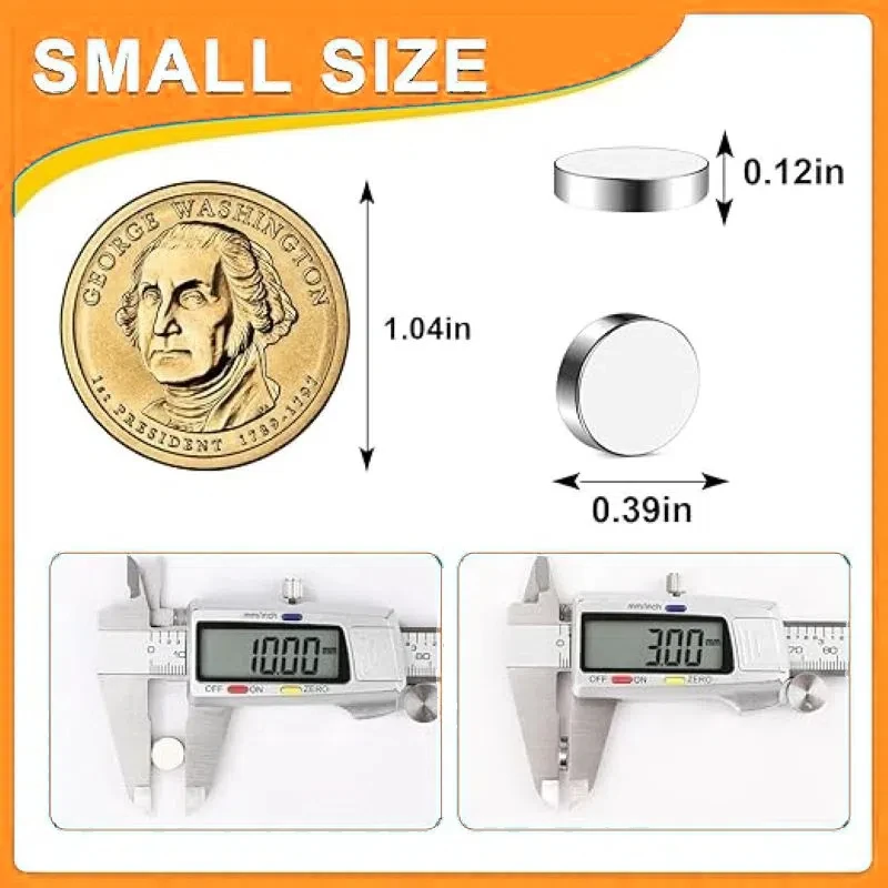 Imanes de refrigerador de 8x2/8x3/10x3mm, 3 tamaños diferentes, imanes pequeños, imanes de nevera de disco redondo pequeño para manualidades de pasatiempos de oficina: XXL / Verde claro