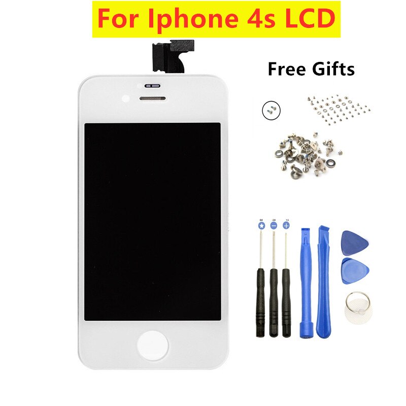 Keine Tote Pixel AAA +++ LCD Anzeige Für iPhone 4s berühren Bildschirm Ersatz Für iPhone 5 5c 5s 4s LCD + Unteren Schrauben + Werkzeuge