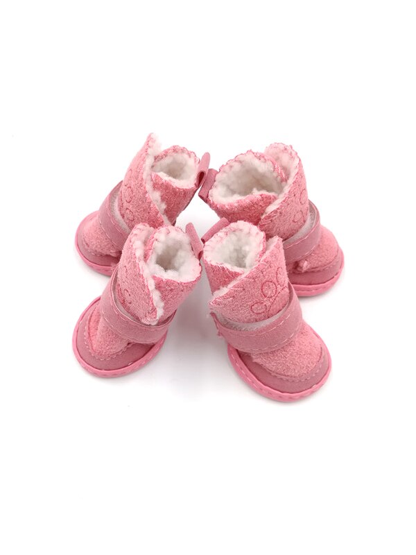 S-XXL Winter Warm Schoenen Voor Honden 4 Stks/set Leuke Hond Laarzen Sneeuw Wandelschoenen Katoen Blend Puppy Sneakers Dierbenodigdheden