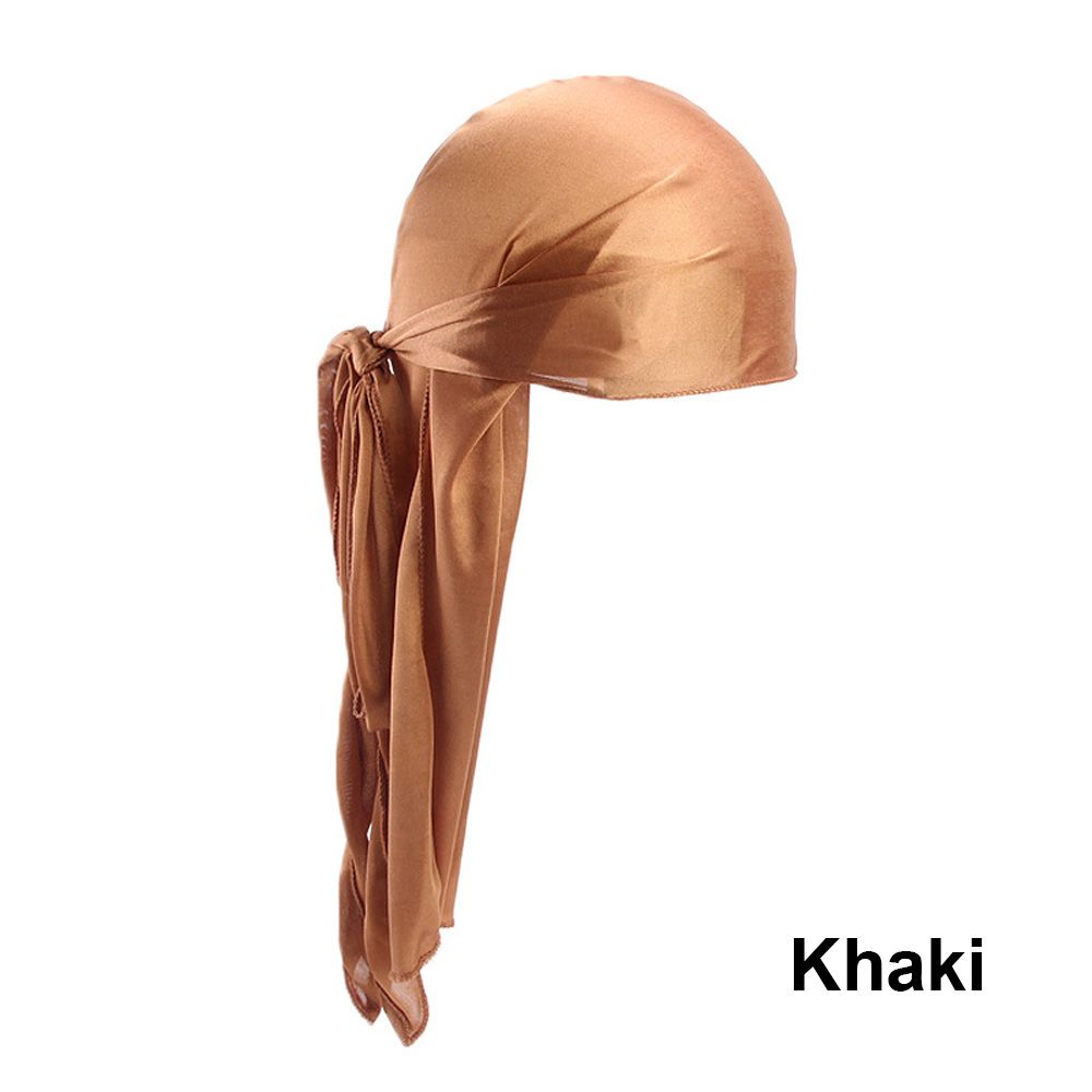 Bandana elástica ajustable para hombre y mujer, gorro de seda para quimio, para la cabeza, Baotou, 10 colores: Azul cielo