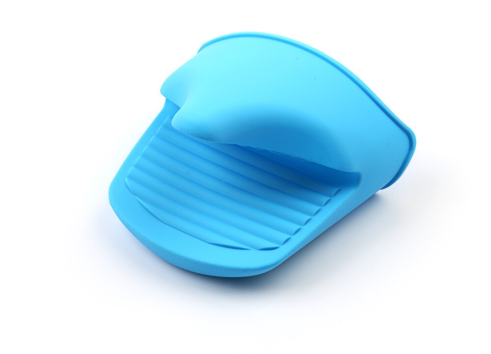 1Pcs Silicone Hittebestendige Handschoenen Clips Isolatie Non Stick Anti-Slip Pot Darm Houder Clip Koken Bakken Oven mitts: Gloves-blue