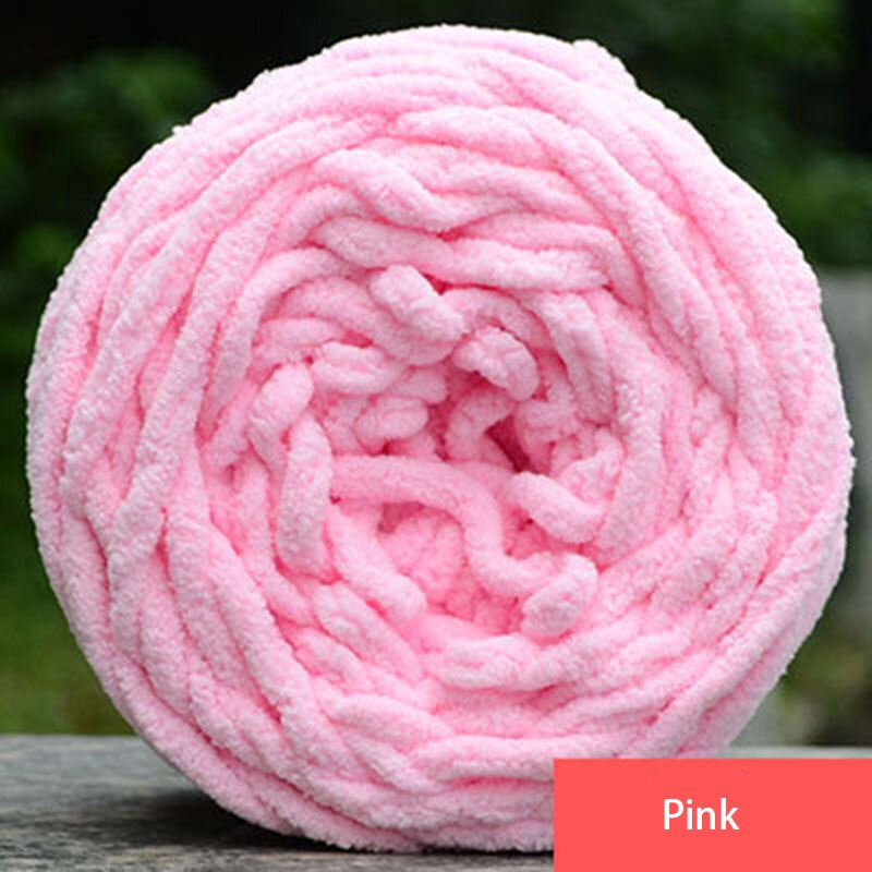 Diy Soft Breien Chunky Badstof Wol Bal Streng Sjaal Garen Pure Kleur Leuke 100G #80465