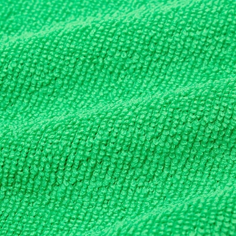 Plumero de limpieza de toalla de lavado de coche, práctico, suave, verde, microfibra, 10 unidades