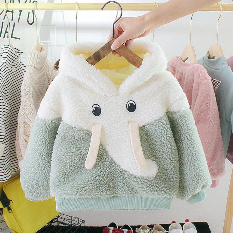 Durable bébé filles manteau habile fabrication coton bébé filles dessin animé à manches longues polaire hiver beau manteau de loisirs