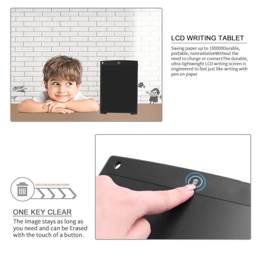 12 Inch LCD Writing Tablet Digital Mini Drawing Tablet Handwriting Pads Portable Electronic Ultra-thin Tablet Board