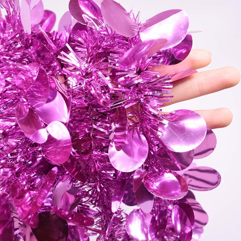 2M Colorful Fringed Sequins Garland Bar Christmas Tree Streamers Decoration Party Supplies Wedding Festival Birthday Decorations