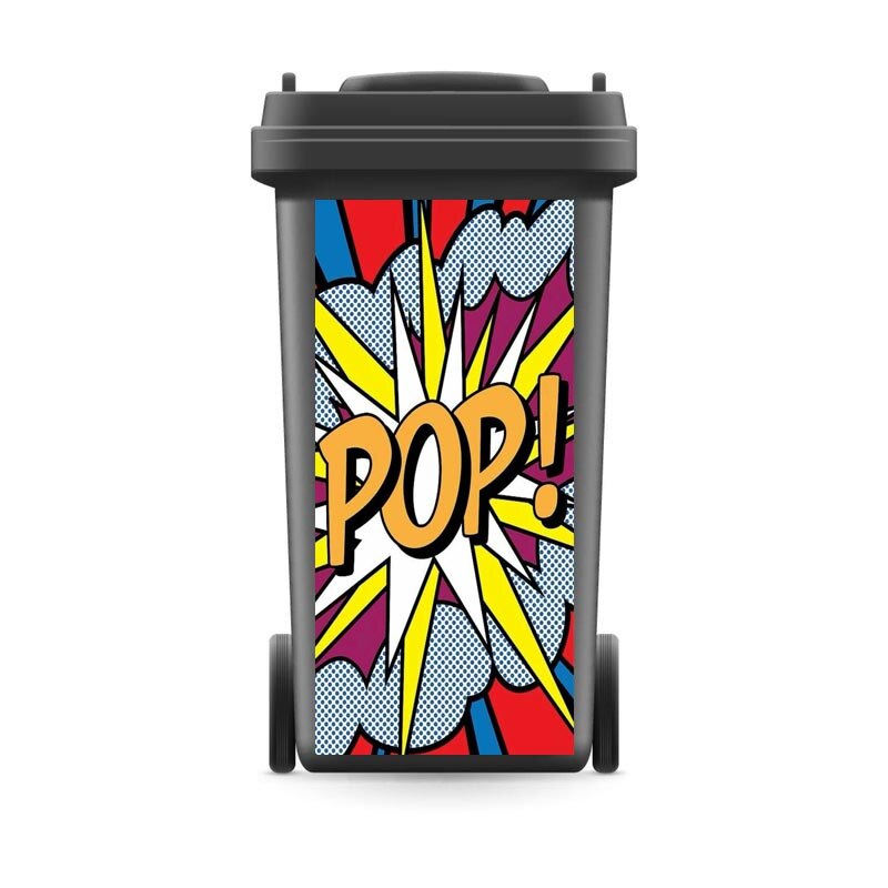 Modern Rubbish Bin Sticker Vinyl Removable Sticker Decals Ktichen Accessories Wall Stickers 120liter 240liter: 4 / 37x82cm(For240liter)