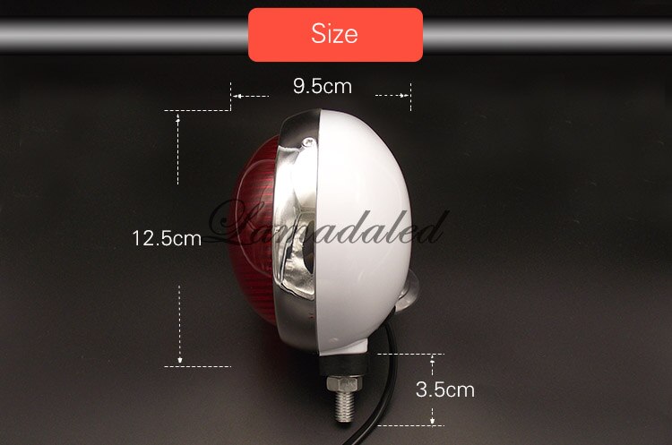 Czerwony niebieski okrągły 2x50doprowadziło wysokiej jasności policji motocykl stroboskop doprowadziło światła patrol przód motocykla światła ostrzegawcze lampy 12V