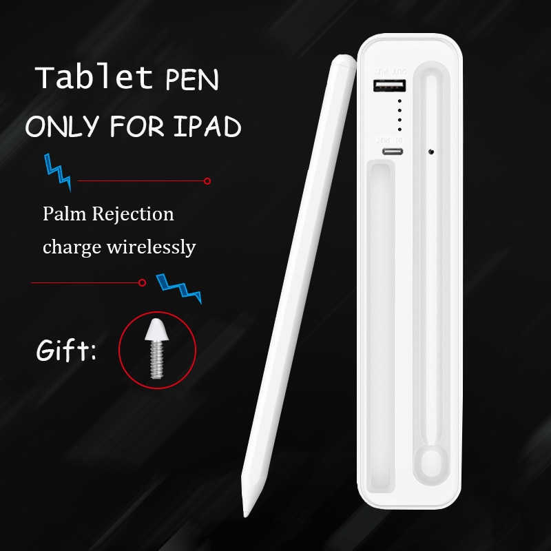 Voor Apple Potlood, Ipad Pen Voor Ipad Pro 3rd Gen 11/12.9 In, 6th 7th Mini 5 Air 3 Met Palm Afwijzing Draadloze Oplader Doos
