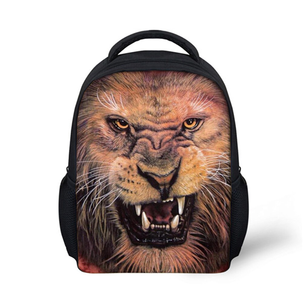 crazy horse printing backpacks for children girls shoulder bag kindergarten baby school bag animal backpack boys girls bagpack: W1432F