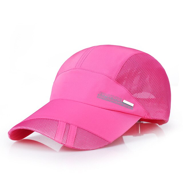 Zomer Baseball Cap Mannen Ademend Zonnescherm Caps Unisex Verstelbare Sport Hoeden Mannen Tennis Caps Vrouwen Hoeden 8 Kleuren: Rose red