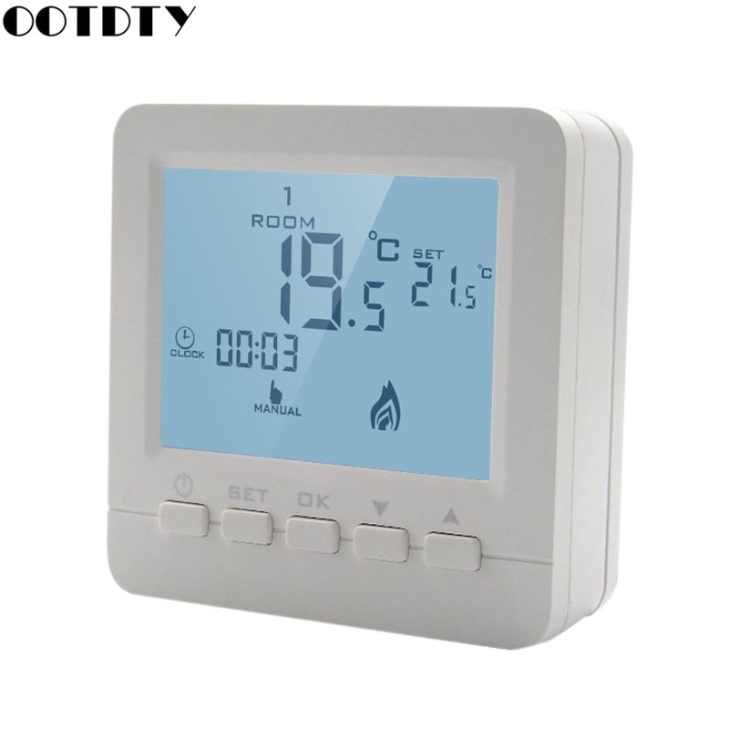 Gas Boiler Heating Temperature Controller Programmable Thermostat Wall Mounted