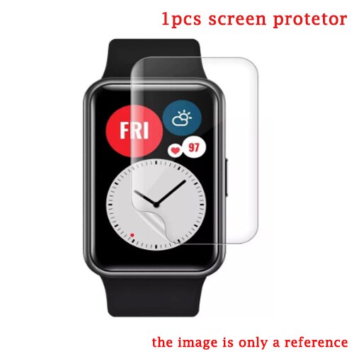 Polsband Voor Huawei Horloge Fit TIA-B09 Model Smart Horloge Accessoires Armband Strap Voor Huawei Fit Lus Verstelbare Polsband: screen film 1pcs