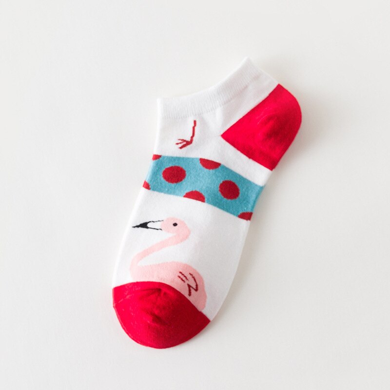 5 Pairs Low Tube Soft Breathable Bouncy Socks Ins Style Ladies Socks Cute Summer Teenager Socks Print Cool Women Socks