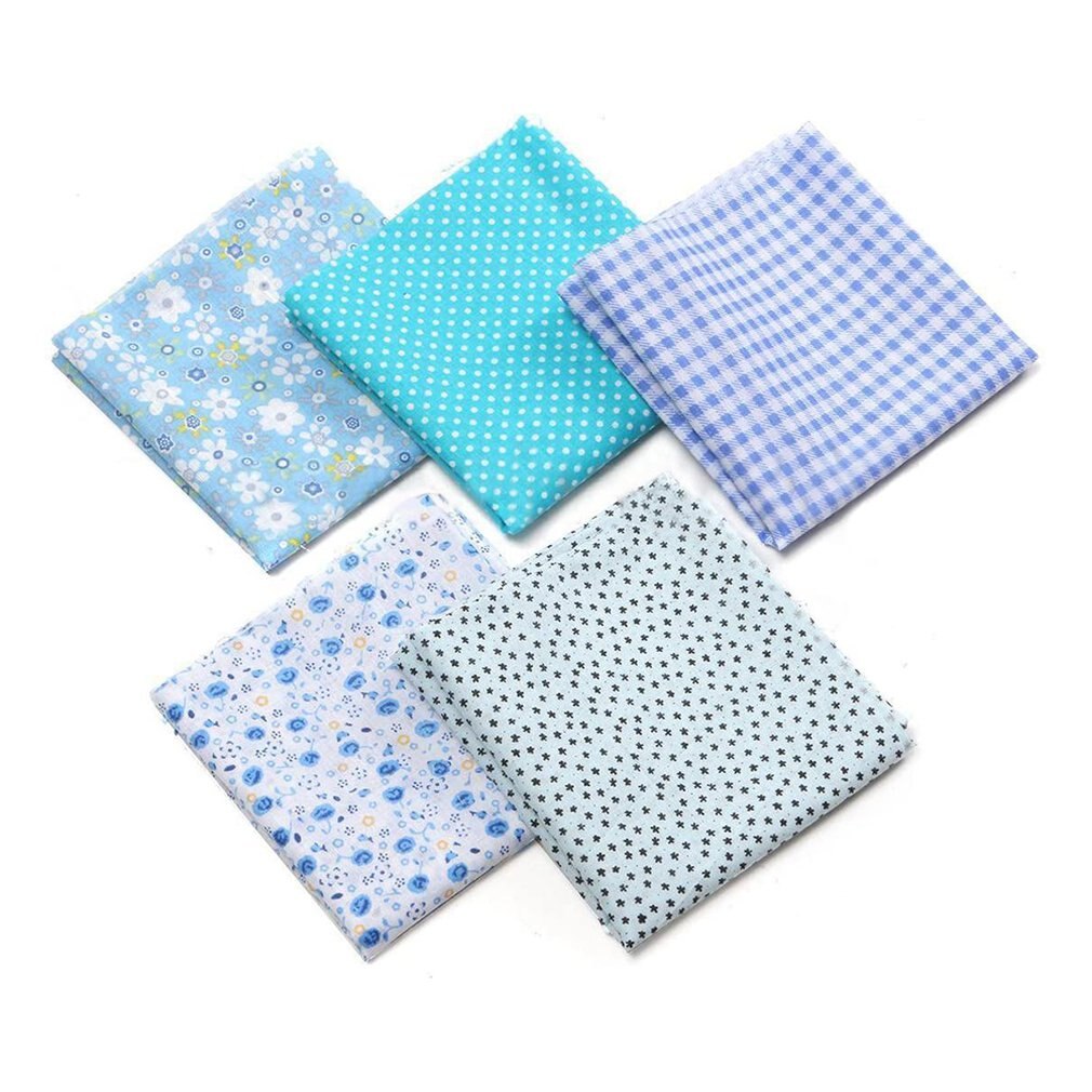 DIY handmade patchwork small floral fabric Cotton Clothes Handicrafts Knitting Indoor decorations Home use: blue