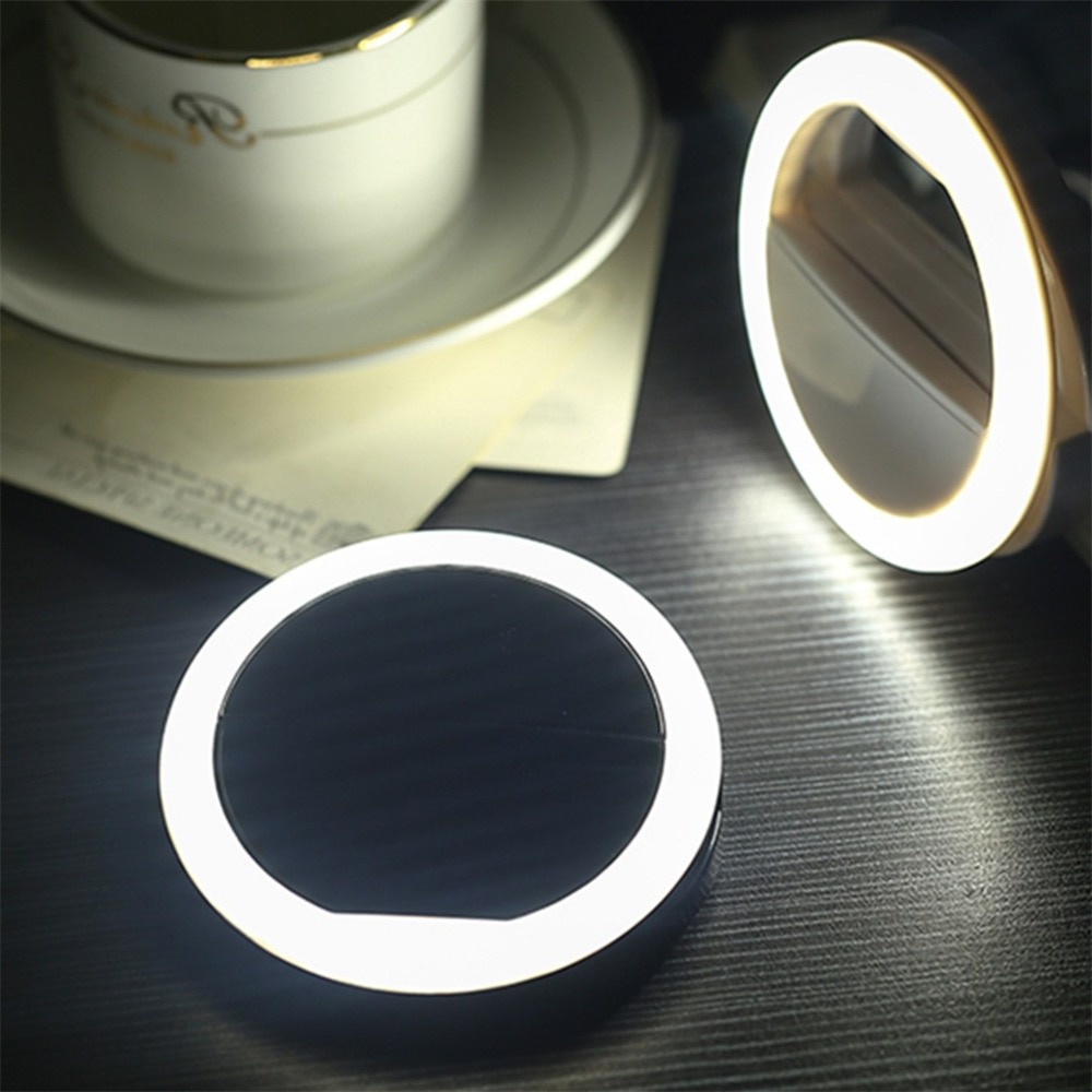 LED Ring Flash Universal Selfie Light Portable Mobile Phone Selfie Lamp Luminous Ring Clip For iPhone Mini Camera Flashlight
