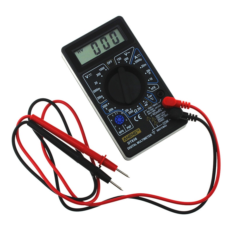 DT838 LCD Digital Multimeter AC DC Tester Voltmeter Diode Resistance Current Diode Electric Multi Tester Tool