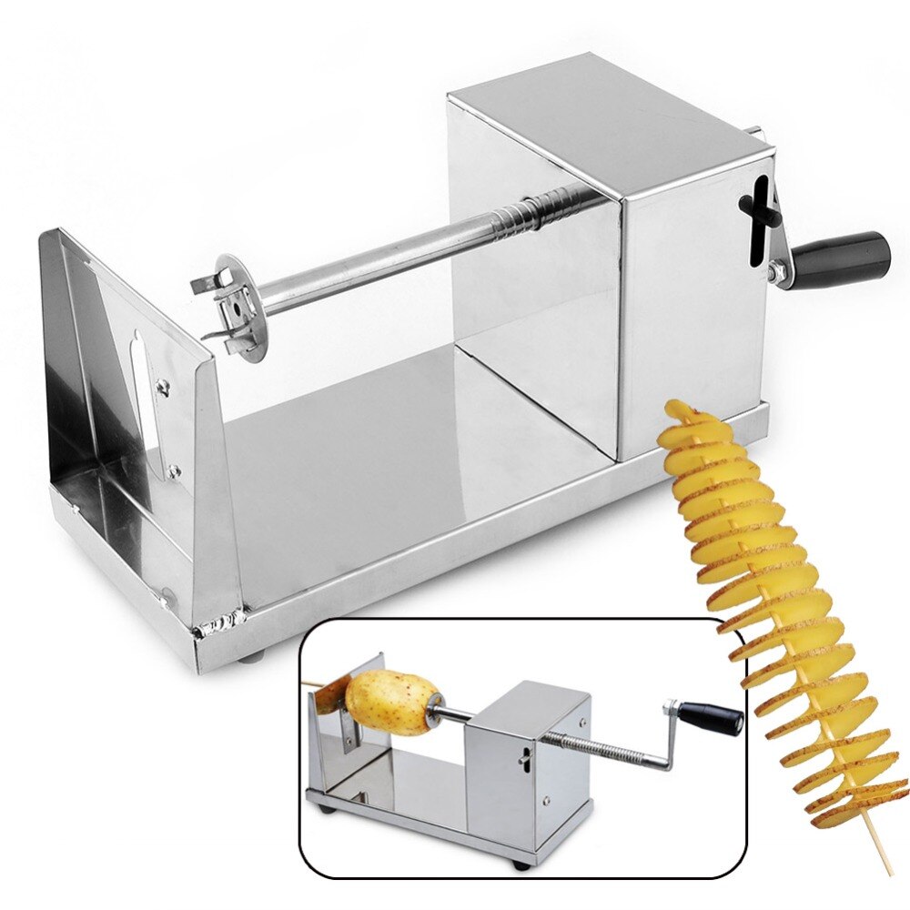 1pc spiral kartoffel twister tornado cutter pommes frites grøntsags cutter køkken madlavning værktøjer håndlavet snoet kartoffel skiver  qa 091