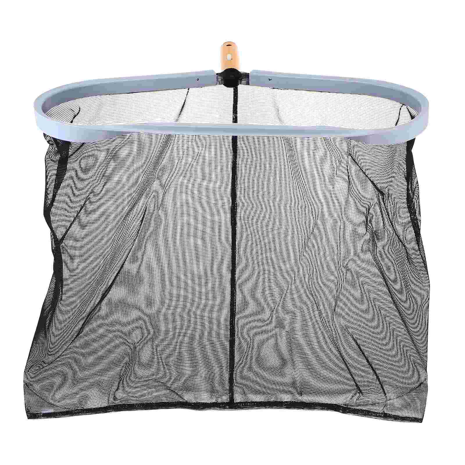 1pc Swimming Pool Scoop Net Pond Cleaning Net Portable Cleaning Tool (Black): Default Title