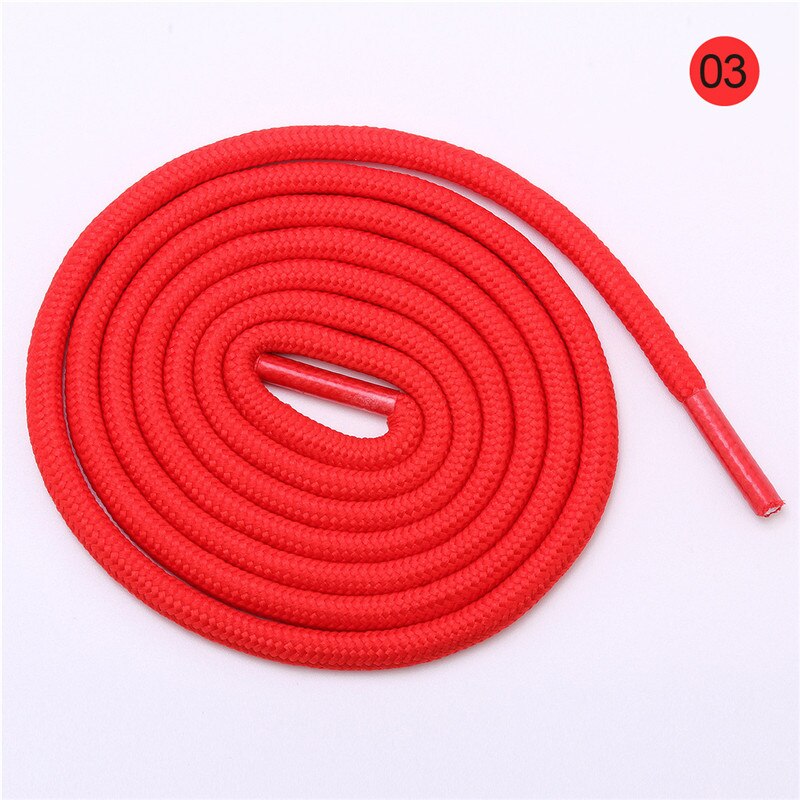 80/100/120CM 1 Pair Unisex Casual Shoelace Round Cord Dress Shoe Laces Colourful Cute Pink Color Elastic Shoelaces: Red / 80cm