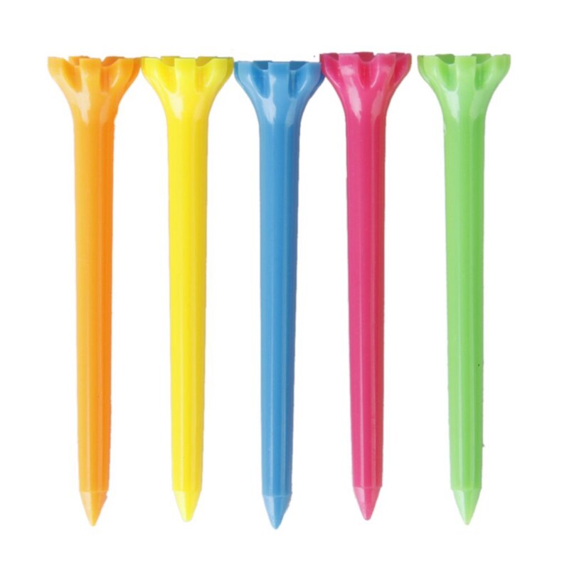25 pieces 67 mm Plastic Color Mixed Golf Tees Golfer Help Tool