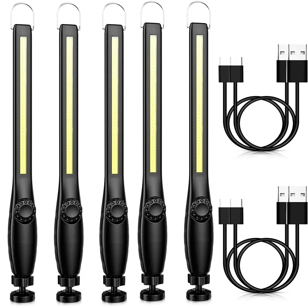USB oplaadbare COB LED-werklamp Draagbare magnetische draadloze inspectielamp voor autoreparatie Thuiswerkplaats Noodsituatie: Rood